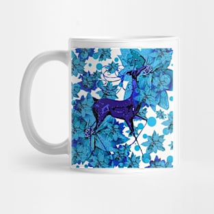 Reindeer Blue Mug